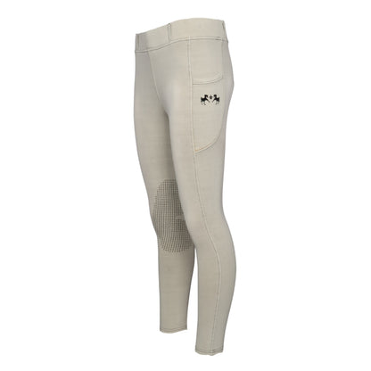 Equine Couture Soft Wash Silicon Knee Patch Tights with Phone Pocket