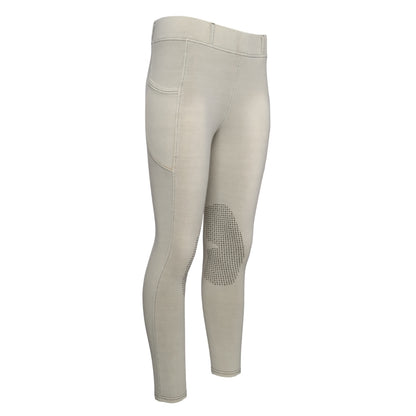Equine Couture Soft Wash Silicon Knee Patch Tights with Phone Pocket