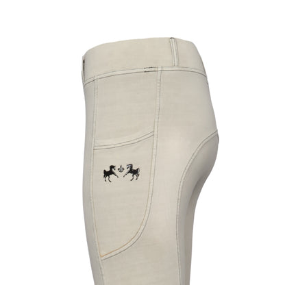 Equine Couture Soft Wash Silicon Knee Patch Tights with Phone Pocket