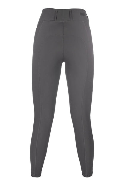 HKM Jil High Waist- Sil. Knee Patch Ladies Riding Leggings - Breeches.com