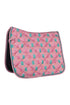 HKM Naples Saddle Cloth-Magenta/Aqua - Breeches.com