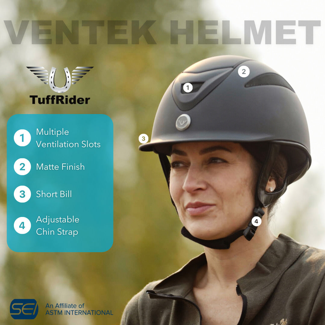TuffRider Ventek Matte Finished Helmet