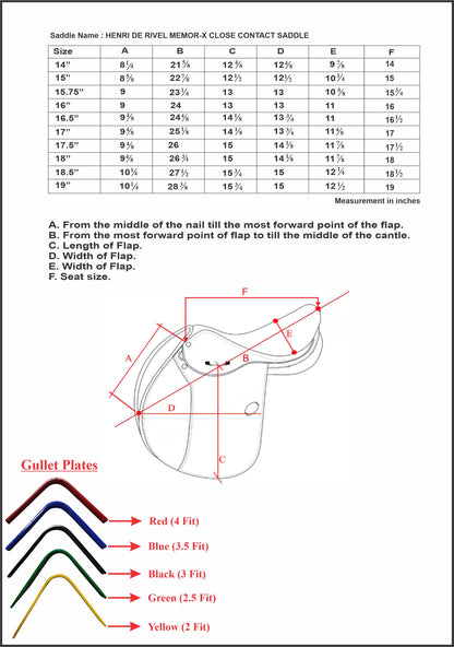 Henri de Rivel Memor-X Close Contact Saddle