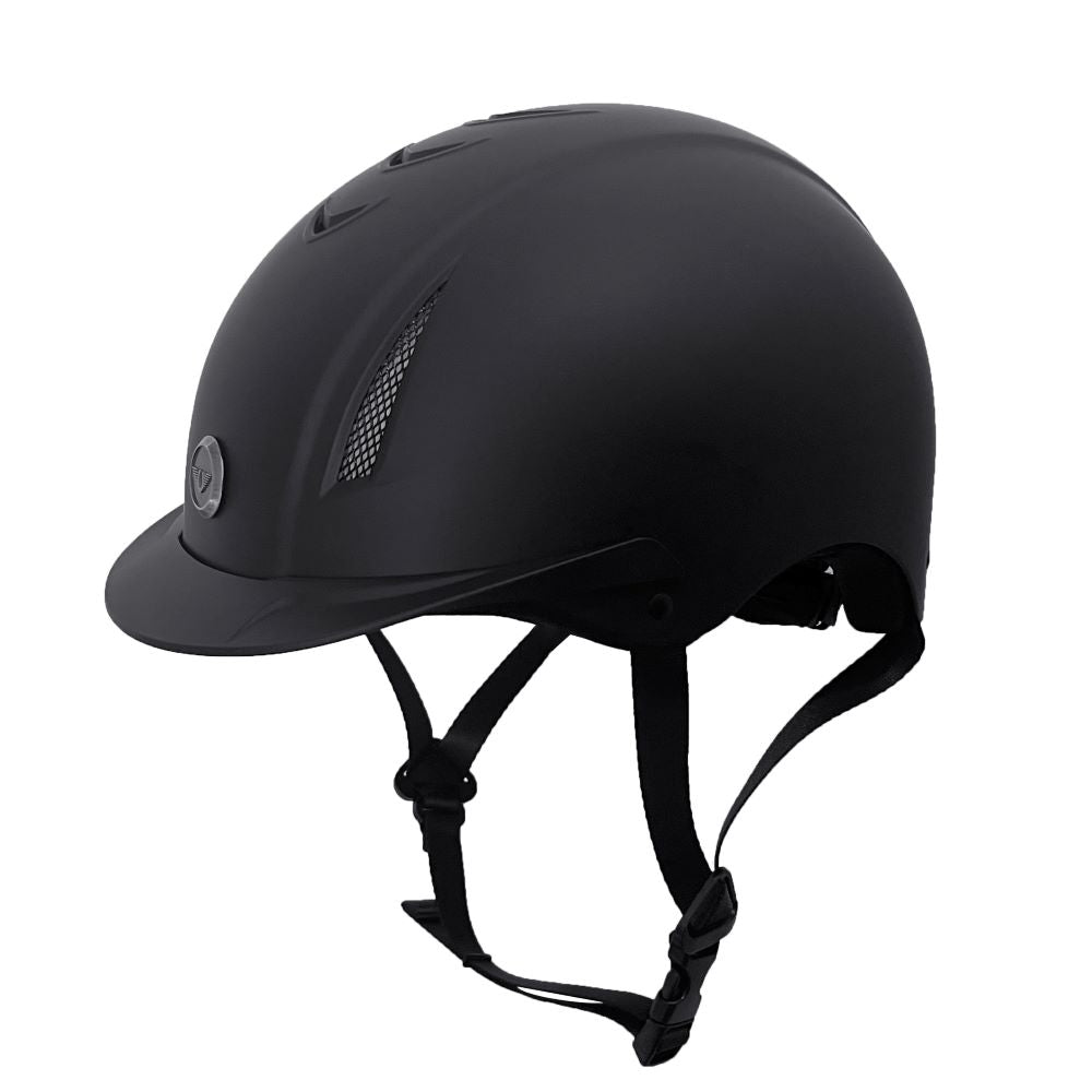 bike helmet near me with shield TuffRider Shield Riding Helmet with Adjust A Dial Black / M