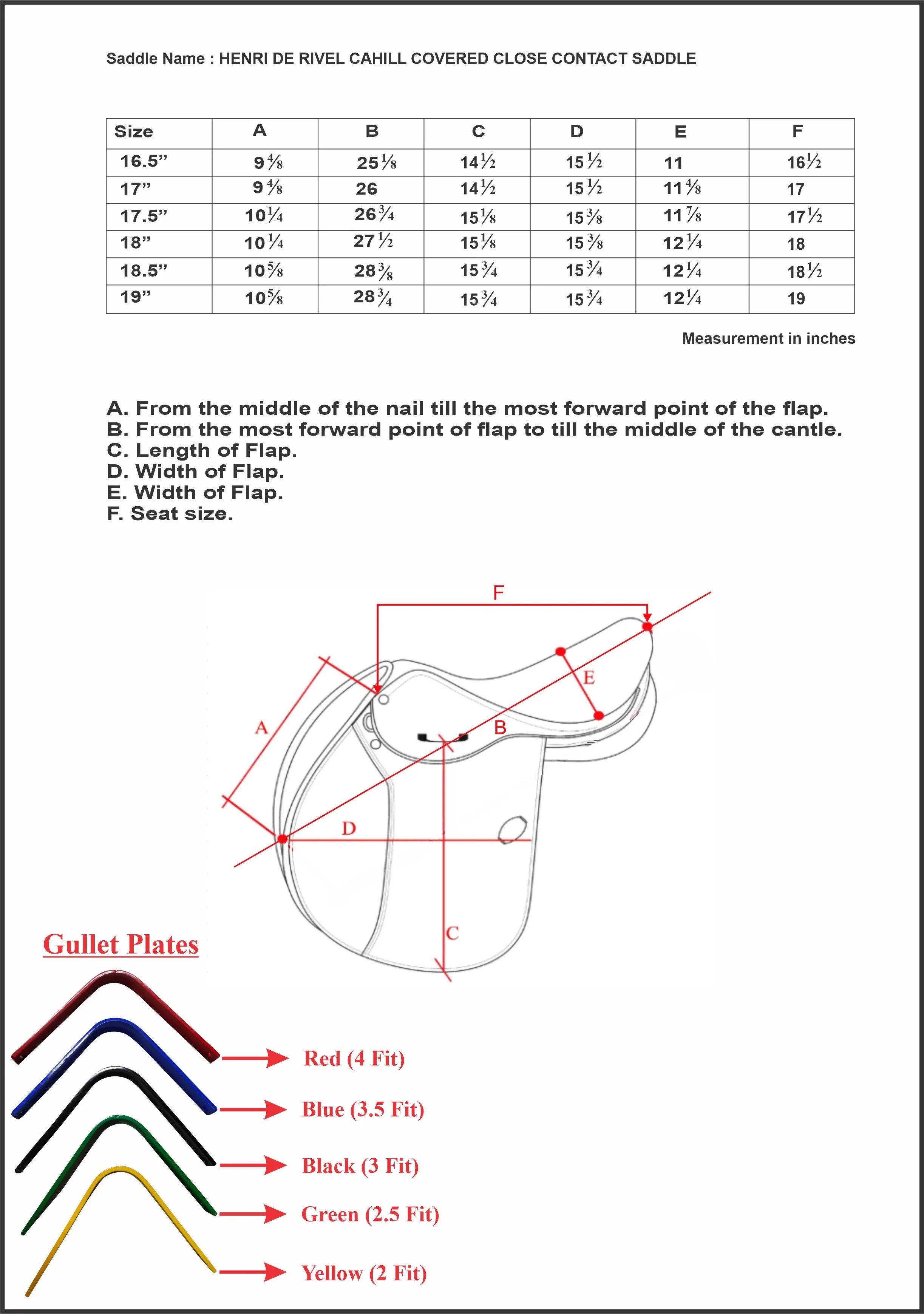 HENRI DE RIVEL CAHILL COVERED CLOSE CONTACT IGP SADDLE