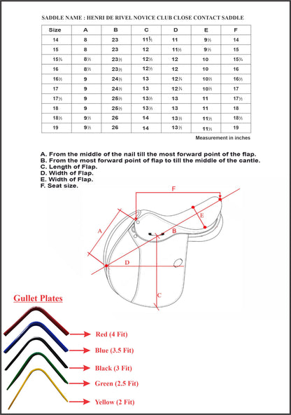Henri de Rivel Novice Club Close Contact Saddle