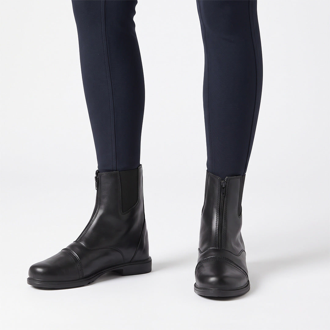 TuffRider Mens Starter Front Zip Paddock Boots Black