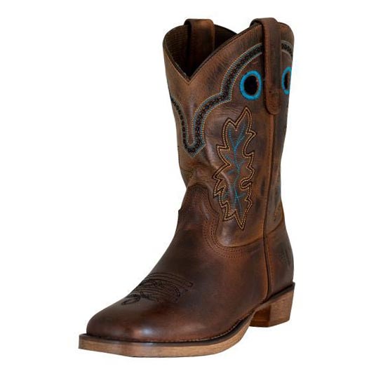 TuffRider Children Rushmore Oak Leaf Embroidered Square Toe Western Boots