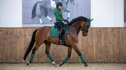 LeMieux Loire Classic Satin Dressage Square Saddle Pad-Hunter Green