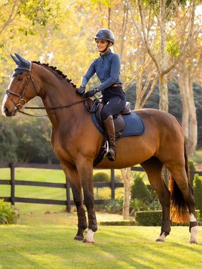 Lemieux Suede Close Contact Square Saddle Pad- Atlantic