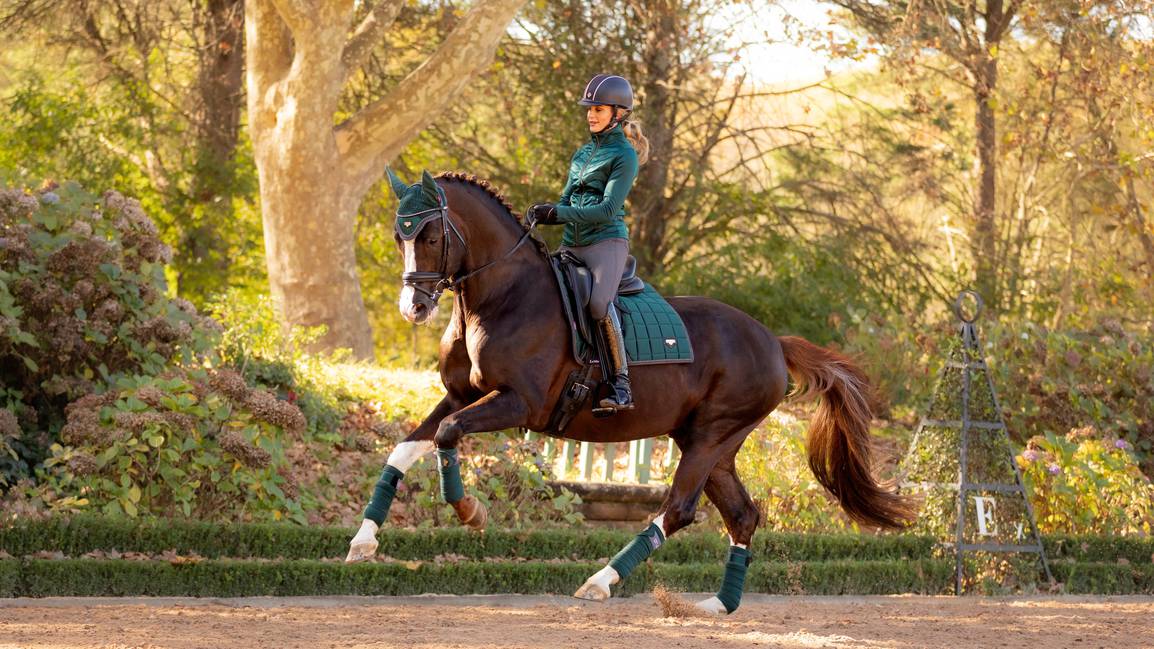 Lemieux Loire Classic Dressage Square Saddle Pad- Spruce