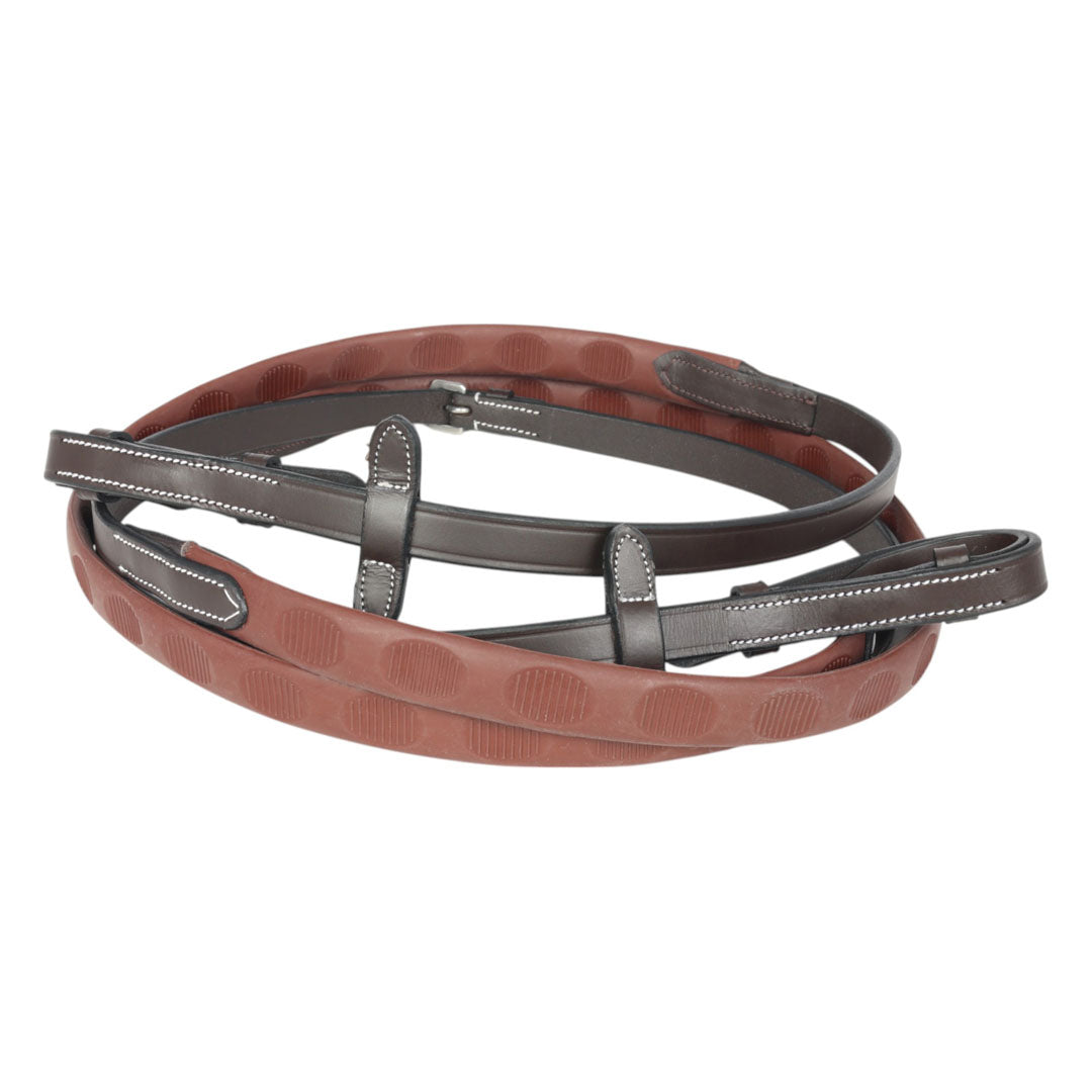 Henri de Rivel GripX Rubber Reins 5/8&quot; width 54&quot; length - Breeches.com