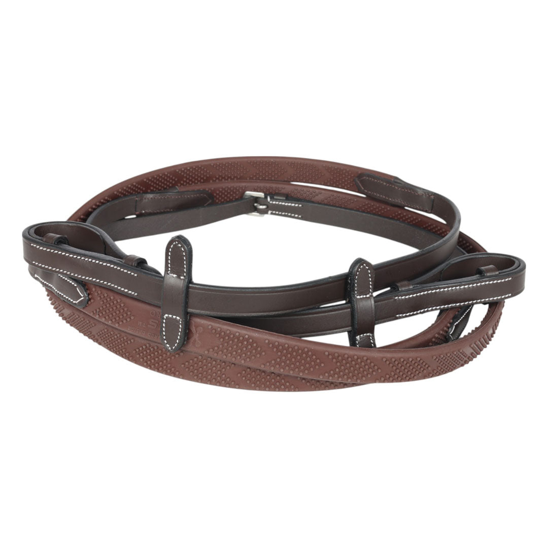 Henri de Rivel GripX Rubber Reins 5/8&quot; width 54&quot; length - Breeches.com