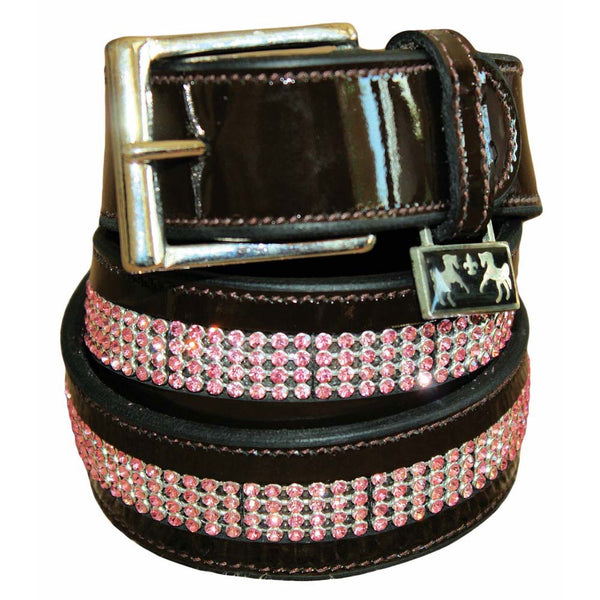 Blinged Out Ombré Patent Belt Mealah Glitter-Rhinestone-Western-Cowboy Belt for Women  main image 4