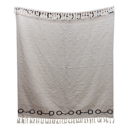 Lila Snaffle Bit Cotton Throw