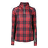 Dapplebay Holiday Plaid 1/4 Zip Light Riding Top-RED-Breeches.com