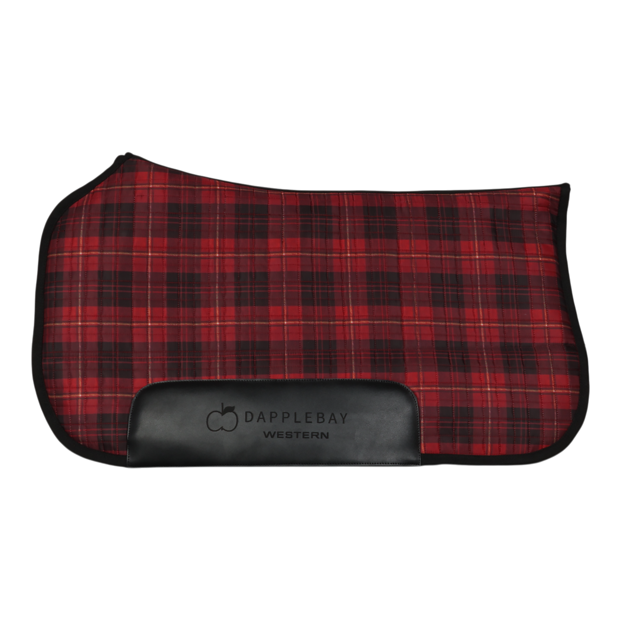 Dapplebay Holiday Plaid Western Saddle Pad - Red