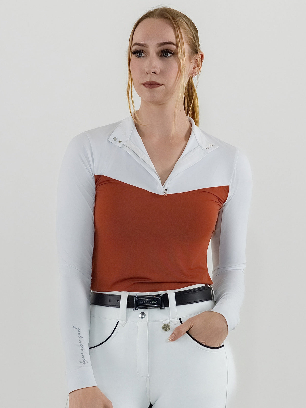 Dapplebay Lady 1/4 Zip LS Show Top-Rust