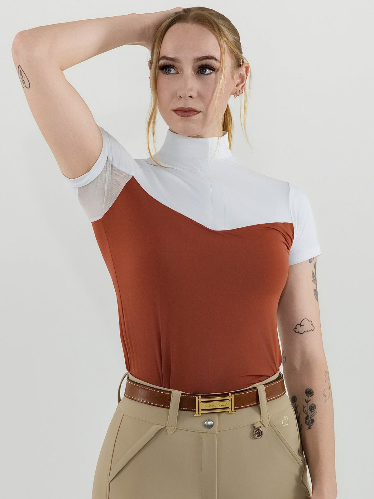 Dapplebay Lady 1/4 Zip SS Show Top-Rust