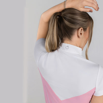 Dapplebay Lady 1/4 Zip SS Show Top-Ballet Pink