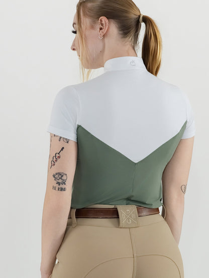 Dapplebay Lady 1/4 Zip SS Show Top-Rosemary