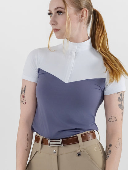 Dapplebay Lady 1/4 Zip SS Show Top-Purple Dusk