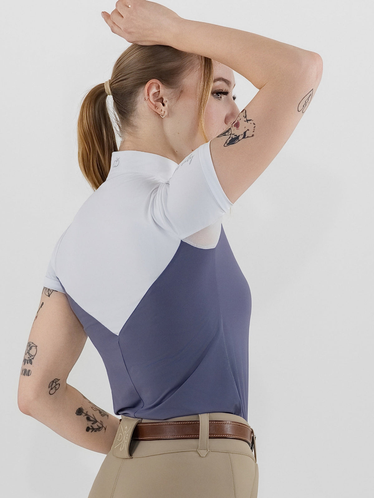 Dapplebay Lady 1/4 Zip SS Show Top-Purple Dusk