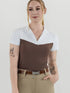 Dapplebay Lady 1/4 Zip SS Show Top-Chocolate