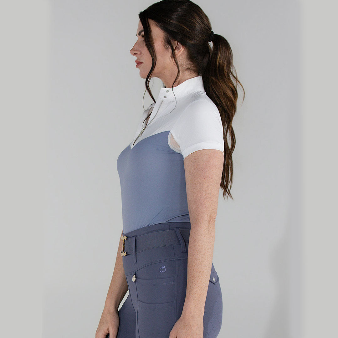 Dapplebay Lady 1/4 Zip SS Show Top-Moonrise
