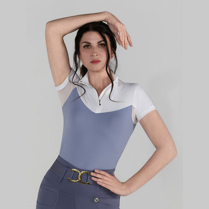 Dapplebay Lady 1/4 Zip SS Show Top-Moonrise