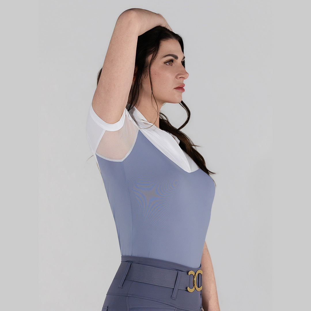 Dapplebay Lady 1/4 Zip SS Show Top-Moonrise