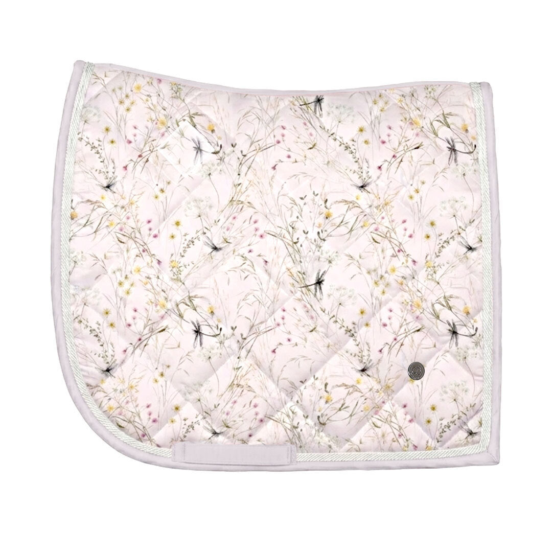 Dapplebay Dragonfly Meadow Dressage Saddle Pad-Light Pink