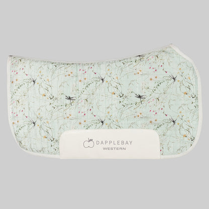 Dapplebay Dragonfly Meadow Western Saddle Pad-Green