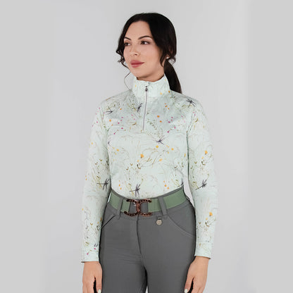 Dapplebay Dragonfly Meadow 1/4 Zip Riding Top - Long Sleeve