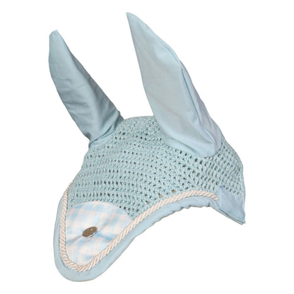 Dapplebay Gingham Pony Fly Veil-Blue/White