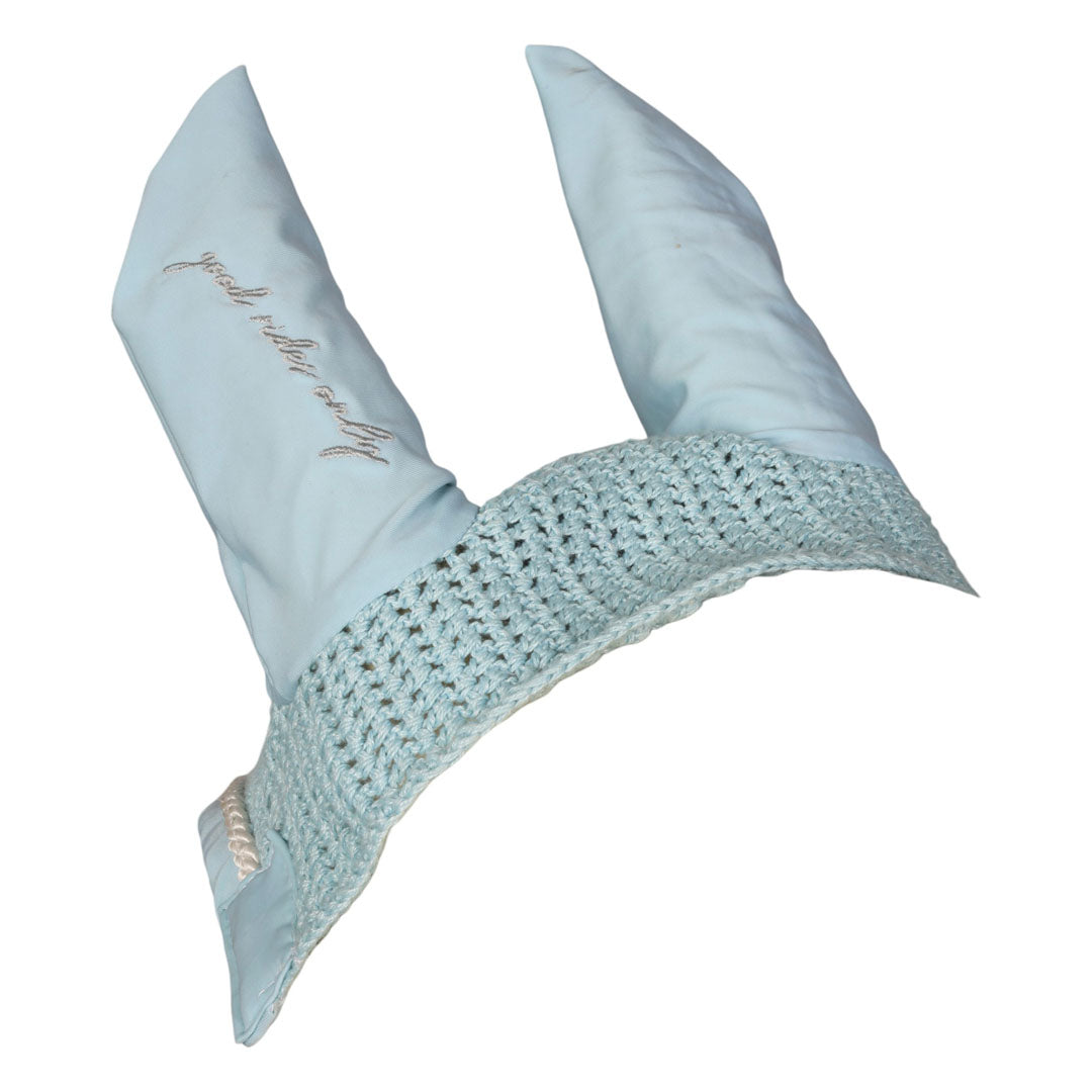 Dapplebay Gingham Pony Fly Veil-Blue/White