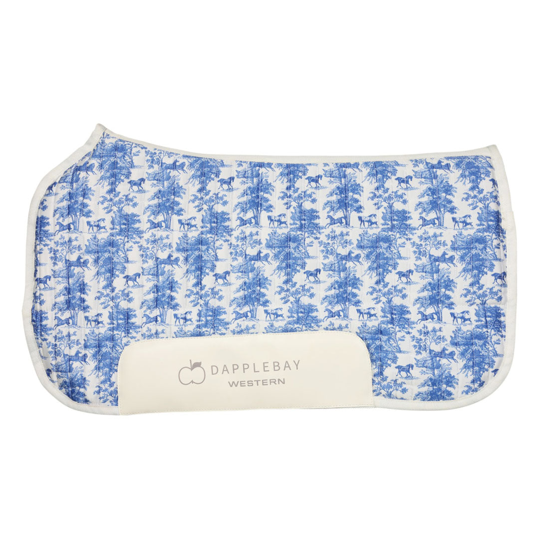 Dapplebay Equestrian Toile Western Saddle Pad-Breeches.com