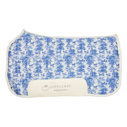 Dapplebay Equestrian Toile Western Saddle Pad-Breeches.com