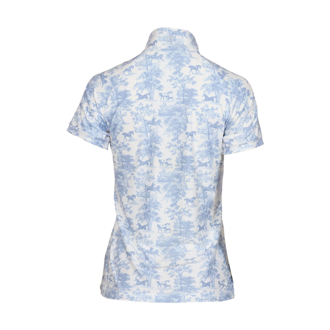 Dapplebay Equestrian Toile 1/4 Zip SS Riding Top-Breeches.com