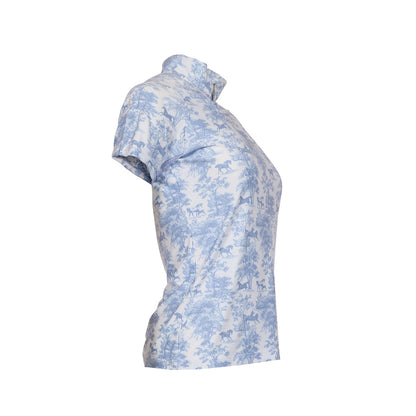 Dapplebay Equestrian Toile 1/4 Zip SS Riding Top-Breeches.com