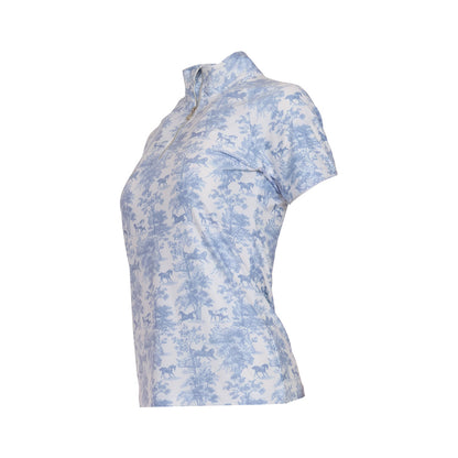 Dapplebay Equestrian Toile 1/4 Zip SS Riding Top-Breeches.com