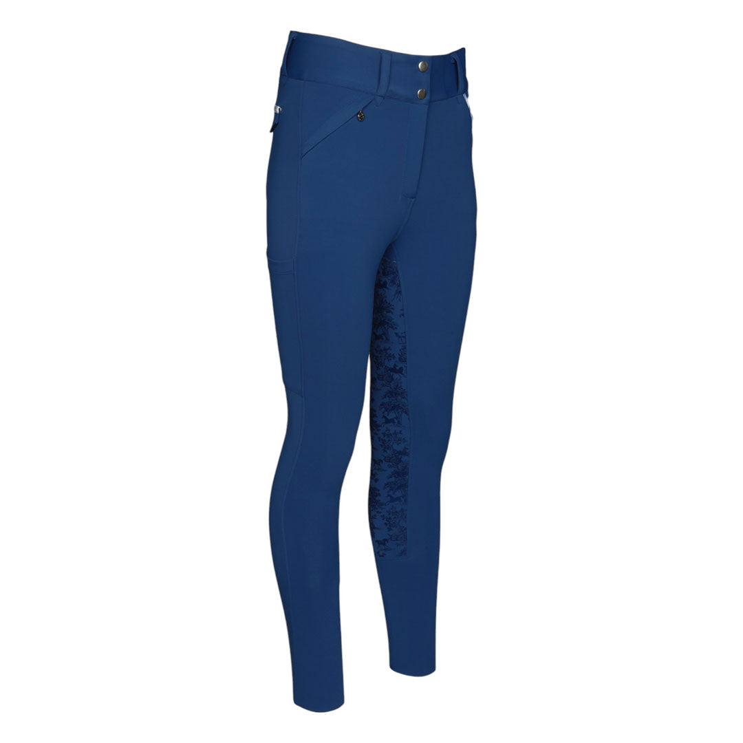 Dapplebay Equestrian Toile Compression Breeches-Navy