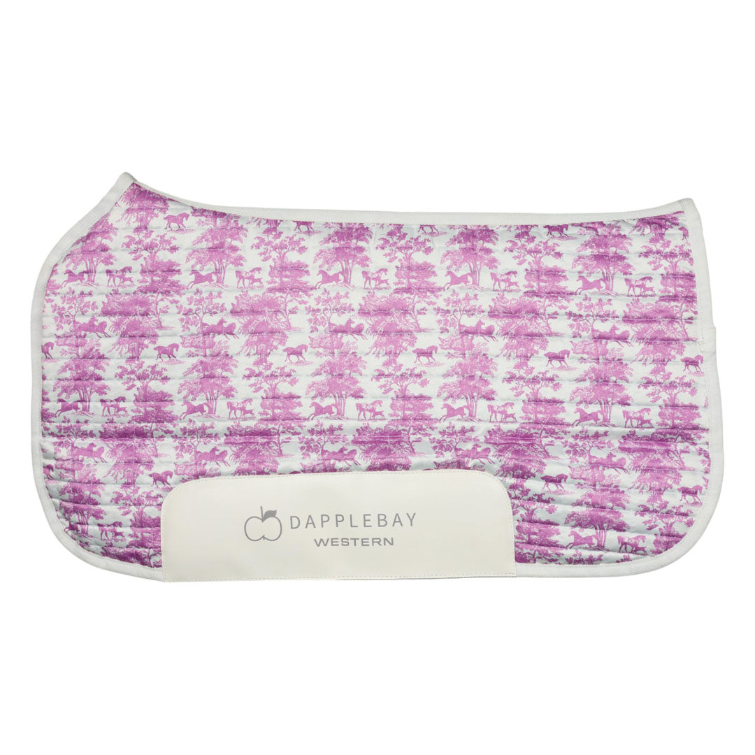 Dapplebay Equestrian Toile Western Saddle Pad-Breeches.com