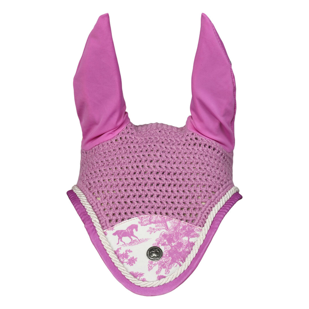 Dapplebay Equestrian Toile Fly Veil-Rose/White