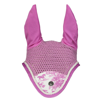 Dapplebay Equestrian Toile Fly Veil-Rose/White
