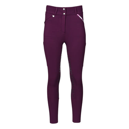 Dapplebay Equestrian Toile Compression Breeches-Plum