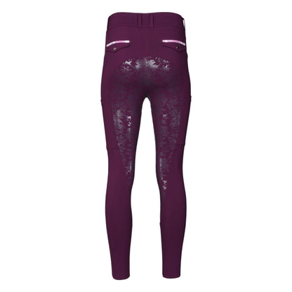 Dapplebay Equestrian Toile Compression Breeches-Plum
