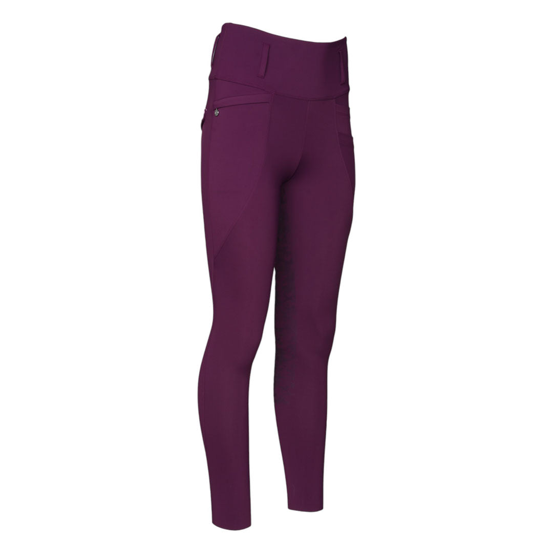 Dapplebay Equestrian Toile Essential Tights-Plum