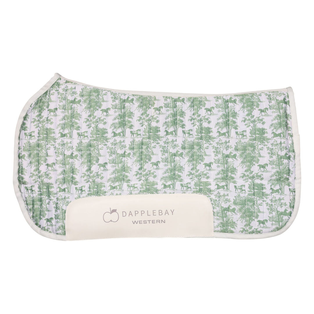 Dapplebay Equestrian Toile Western Saddle Pad-Breeches.com