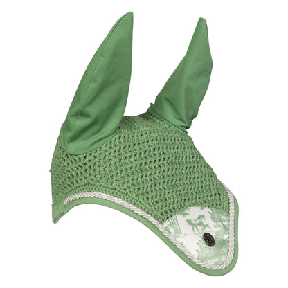 Dapplebay Equestrian Toile Pony Fly Veil-Green/White